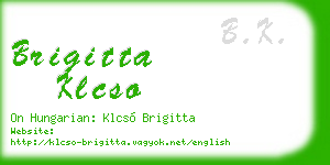 brigitta klcso business card